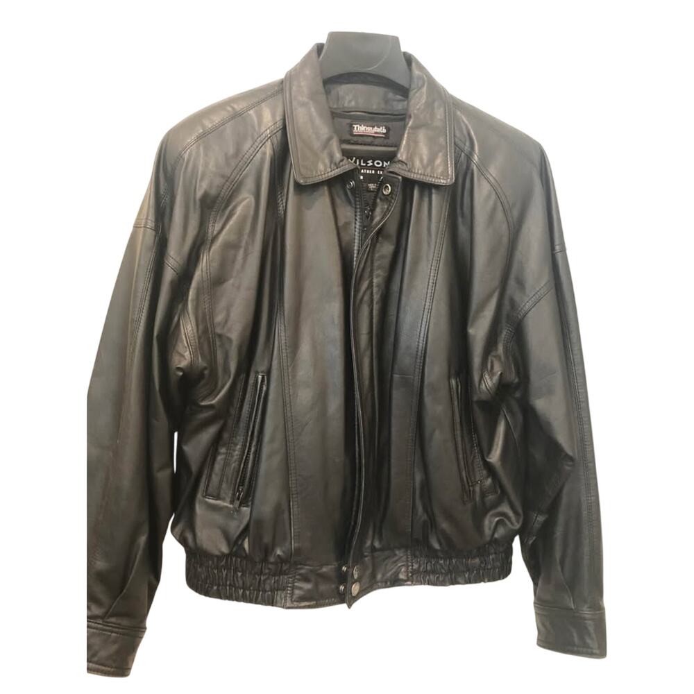 Vintage 80s/90s Wilsons Leather Bomber Jacket - Men's Large
